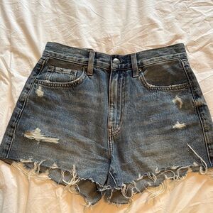 Distressed Denim Shorts